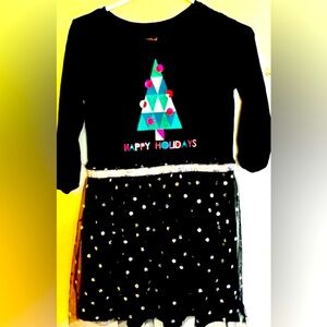 Cat and Jack Girls 14/16 Happy Holidays Dress